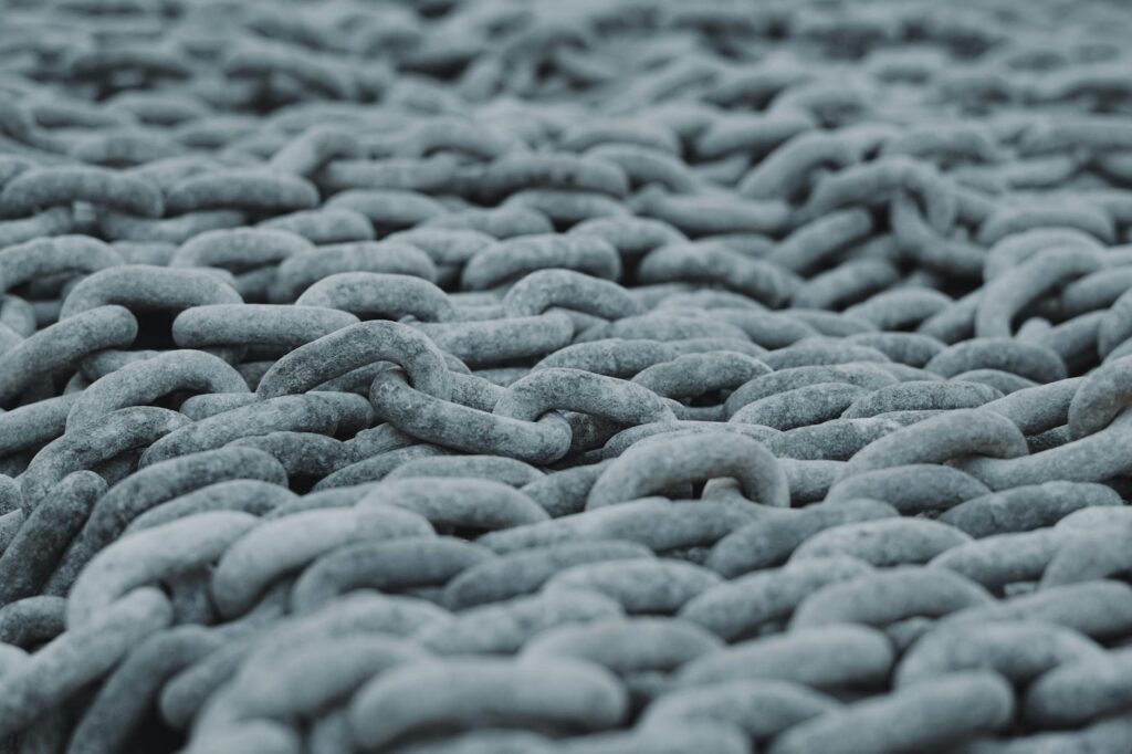 Red de conexiones representando link building y backlinks